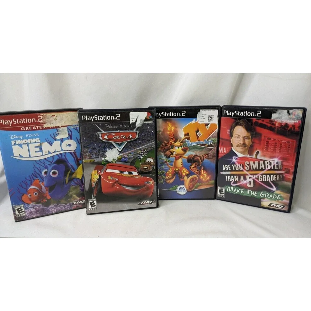 Playstation 2 Game Lot 5th Grader Tasmanian Cars Nemo‎